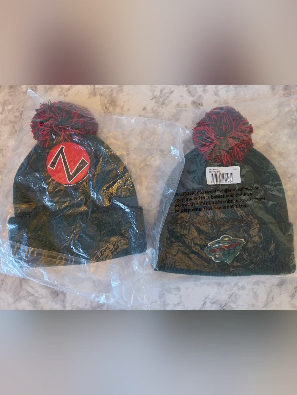 Minnesota Wild NHL Official Licensed Youth Pom-Pom Beanie